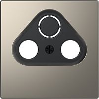 Лицевая панель Schneider Electric Merten D-Life для 3-м. розетки TV+R+SAT никель картинка